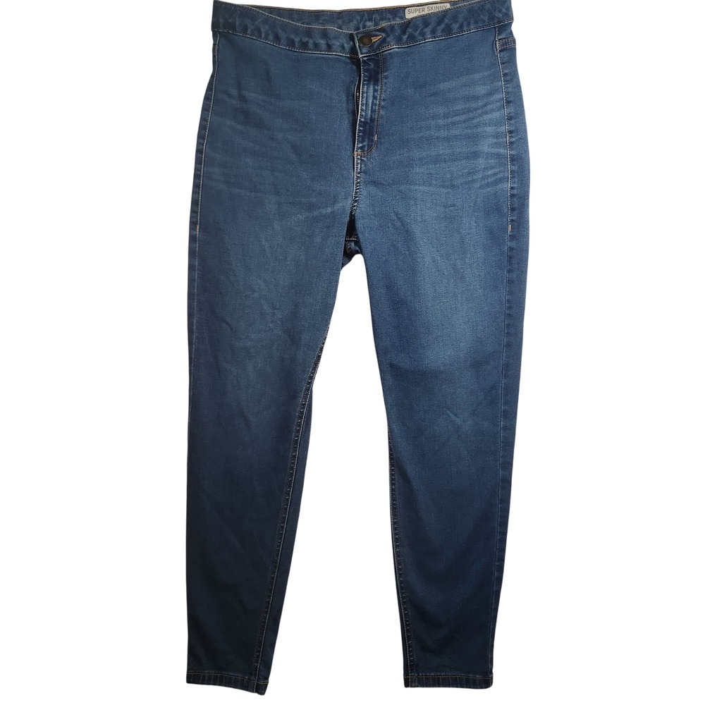 M&S Marks & Spencer Super Skinny Jeans Dark Indigo Blue US 10 Short‎